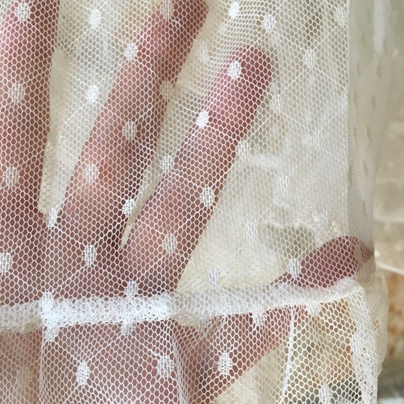 White mesh polka dot swim shorts - Picture 5 of 5